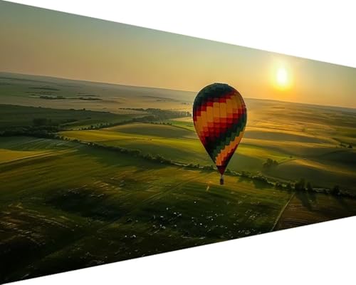 Malen Nach Zahlen Erwachsene Landschaft Malen Nach Zahlen HeißLuftballon, DIY Paint by Numbers Adult Kinder Mit Pinseln und Acrylfarbe Malen Nach Zahlen Set für Home Haus Deko(Rahmenlos,100x200cm) S-6 von Waxonle