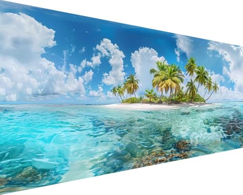 Malen Nach Zahlen Erwachsene Landschaft Malen Nach Zahlen Ozean, DIY Paint by Numbers Adult Kinder Mit Pinseln und Acrylfarbe Malen Nach Zahlen Set Home Haus Deko Geschenke(Rahmenlos,100x200cm) 6-B von Waxonle