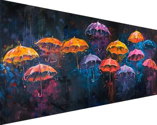 Malen Nach Zahlen Erwachsene Regenschirm Malen Nach Zahlen Bemalt DIY Paint by Numbers Kinder Mit Pinseln und Acrylfarbe Malen Nach Zahlen Set für Geschenke und Home Haus Deko (Rahmenlos,40x80cm) X-2 von Waxonle