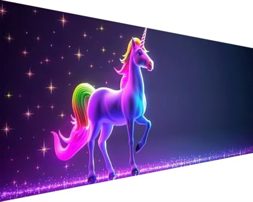 Malen Nach Zahlen Erwachsene Tier Malen Nach Zahlen Einhorn, DIY Paint by Numbers Adult Kinder Mit Pinseln und Acrylfarbe Malen Nach Zahlen Set für Geschenke und Home Haus Deko(Rahmenlos,80x160cm) G-4 von Waxonle