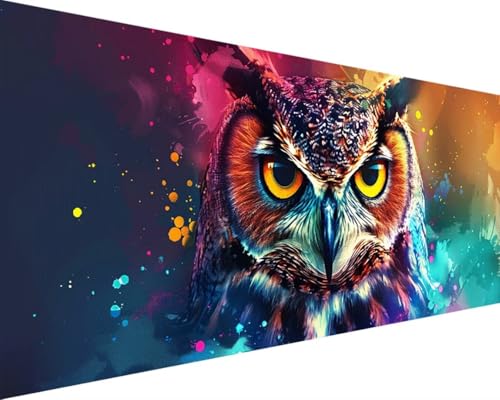 Malen Nach Zahlen Erwachsene Tier Malen Nach Zahlen Eule, DIY Paint by Numbers Adult Kinder Mit Pinseln und Acrylfarbe Malen Nach Zahlen Set für Geschenke und Home Haus Deko(Rahmenlos,40x80cm) 2-5 von Waxonle