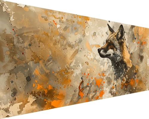 Malen Nach Zahlen Erwachsene Tier Malen Nach Zahlen Fuchs, DIY Paint by Numbers Adult Kinder Mit Pinseln und Acrylfarbe Malen Nach Zahlen Set für Geschenke und Home Haus Deko(Rahmenlos,100x200cm) 1-W von Waxonle