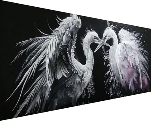 Malen Nach Zahlen Erwachsene Vogel Malen Nach Zahlen Strauß, DIY Paint by Numbers Adult Kinder Mit Pinseln und Acrylfarbe Malen Nach Zahlen Set für Geschenke und Home Haus Deko(Rahmenlos,60x120cm) 8-O von Waxonle