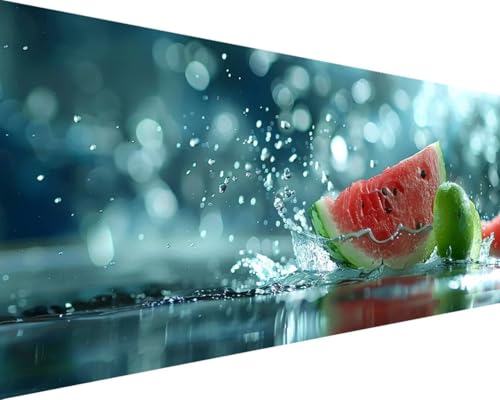 Malen Nach Zahlen Erwachsene Wassermelone Malen Nach Zahlen Obst, DIY Paint by Numbers Adult Kinder Mit Pinseln und Acrylfarbe Malen Nach Zahlen Set Home Haus Deko Geschenke(Rahmenlos,60x120cm) 8-9 von Waxonle