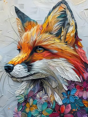 Malen Nach Zahlen Erwachsene ohne Rahmen Tier Malen Nach Zahlen Fuchs Paint by Numbers Kreativ Set mit Pinseln und Acrylfarben Farbe Handgemalt Ölgemälde Leinwand Kit, Deko Wohnzimmer 100x135cm -d470 Malen Nach Zahlen Erwachsene ohne Rahmen Tier Malen Nach Zahlen Fuchs Paint by Numbers Kreativ Set mit Pinseln und Acrylfarben Farbe Handgemalt Ölgemälde Leinwand Kit, Deko Wohnzimmer 100x135cm -d470 von Waxonle