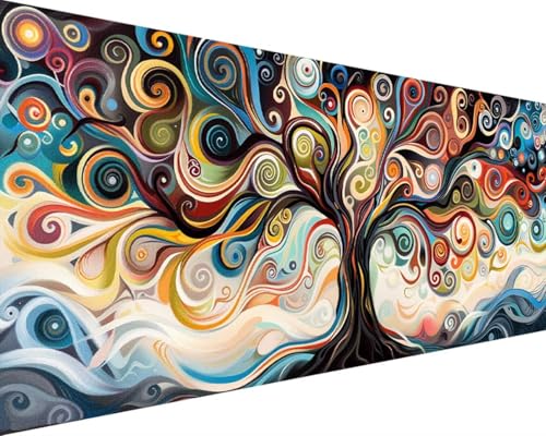 Malen Nach Zahlen Herbst, Malen Nach Zahlen Erwachsene Baum Acrylmalerei Set, DIY Rahmenlos Malen Nach Zahlen Kinder ab 10 Jahre Mädchen Kunsthandwerk Set Geschenk, Wand Zimmer Deko 50x100cm Y-5 von Waxonle