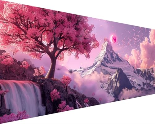 Malen Nach Zahlen Landschaft, Malen Nach Zahlen Erwachsene Berg Acrylmalerei Set, DIY Rahmenlos Malen Nach Zahlen Kinder ab 10 Jahre Mädchen Kunsthandwerk Geschenk für Wand Zimmer Deko 90x180cm F-N von Waxonle