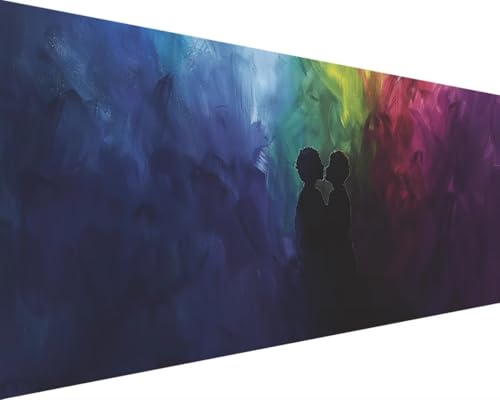 Malen Nach Zahlen Paar, Malen Nach Zahlen Erwachsene Liebe Acrylmalerei Set, DIY Rahmenlos Malen Nach Zahlen Kinder ab 10 Jahre Mädchen Kunsthandwerk Set Geschenk, für Wand Zimmer Deko 90x180cm 7-0 von Waxonle