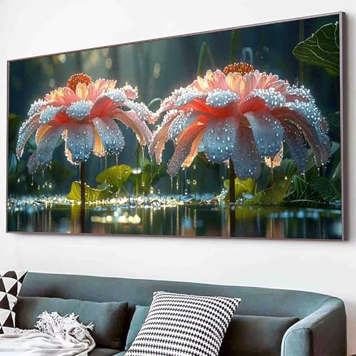 Meer Diamond Painting Liebe Diamond Painting Erwachsene Groß XXL 40x80cm Vollbohrer Diamanten Malerei Kinder Stickerei Kreuzstich Bastelset Erwachsene, Geschenke für Frauen, Deko Wohnzimmer -35d2 von Waxonle