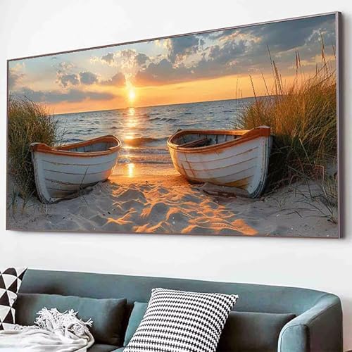 Mond Diamond Painting Nachtansicht Diamond Painting Erwachsene Groß XXL 50x100cm Vollbohrer Diamanten Malerei Kinder Stickerei Kreuzstich Bilder Bastelset Erwachsene, Wohnzimmer Deko Modern -88jP von Waxonle