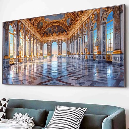 Palast Diamond Painting Landschaft Diamond Painting Erwachsene Groß XXL 80x160cm Vollbohrer Diamanten Malerei Kinder Stickerei Kreuzstich Bilder Bastelset Erwachsene, Wohnzimmer Deko Modern -25sJ von Waxonle