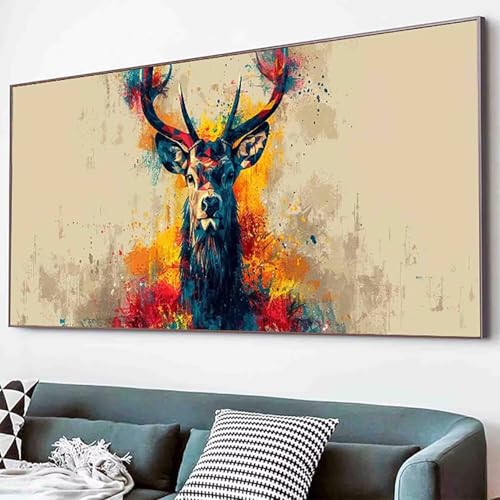 Reh Diamond Painting Tier Diamond Painting Erwachsene Groß XXL 30x60cm Vollbohrer Diamanten Malerei Kinder Stickerei Kreuzstich Bastelset Erwachsene, Geschenke für Frauen, Wohnzimmer Deko Modern -33d5 von Waxonle