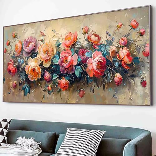 Schmetterling Diamond Painting Blume Diamond Painting Erwachsene Groß XXL 30x60cm Vollbohrer Diamanten Malerei Kinder Stickerei Kreuzstich Bilder Bastelset Erwachsene, Wohnzimmer Deko Modern -70yQ von Waxonle