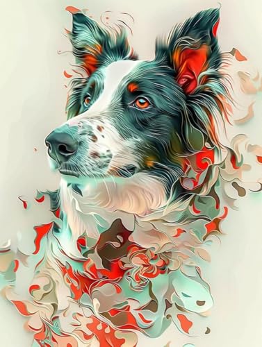 Tier Diamond Painting Erwachsene DIY 5D Diamond Painting Bilder Hund Diamant Painting 80x100cm, Diamond Art Painting Kinder Stickerei Basteln Painting, für Wandzimmer Deko, Geschenke für Frauen -0k von Waxonle