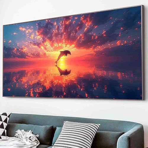 Tier Diamond Painting Landschaft Diamond Painting Erwachsene Groß XXL 30x60cm Vollbohrer Diamanten Malerei Kinder Stickerei Bastelset Erwachsene, Geschenke für Frauen, Wohnzimmer Deko Modern -12vS von Waxonle