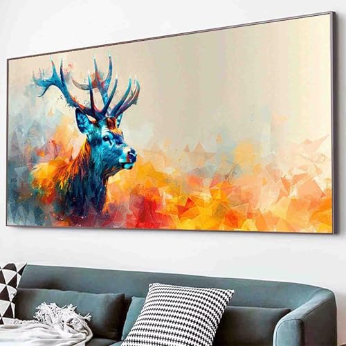 Tier Diamond Painting Reh Diamond Painting Erwachsene Groß XXL 30x60cm Vollbohrer Diamanten Malerei Kinder Stickerei Kreuzstich Bastelset Erwachsene, Geschenke für Frauen, Wohnzimmer Deko Modern -25sJ von Waxonle