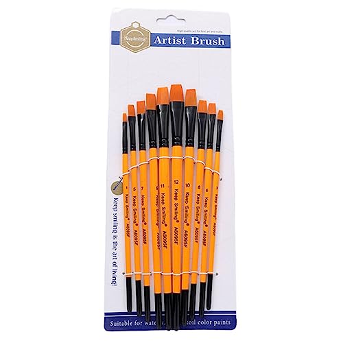 Wayfadacc Acryl-Pinsel-Set, Nylon-Haarbürsten für Öl, Aquarell, Malerei, Künstler, Zeichnen, Kunstbedarf, 10 Stück von Wayfadacc