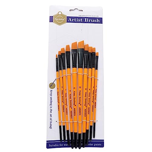 Wayfadacc Acryl-Pinsel-Set, Nylon-Haarbürsten für Öl, Aquarell, Malerei, Künstler, Zeichnen, Kunstbedarf, 10 Stück von Wayfadacc