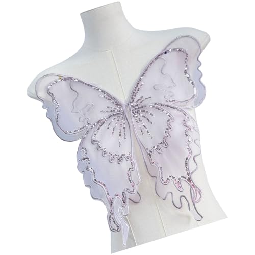 Wayfadacc Organza Schmetterling Kleidung Dekoration Nähen auf Zubehör für Bühnenkleider Kleider Brautkleidung und Kostüm von Wayfadacc