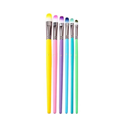 Wayfadacc Pinsel-Set mit runder Spitze, Nylon, für Künstler, Acrylfarben, 6-teiliges Set, feine Spitze, Pinsel-Set für Aquarell von Wayfadacc