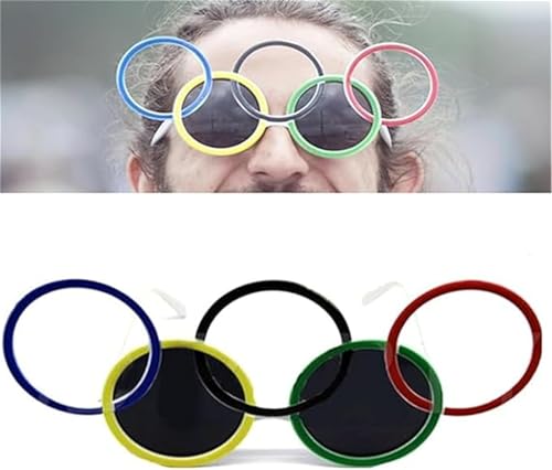 Wbietu Olympic Ring Sunglasses, 2024 New Olympic Glasses, Olympic Party Glasses, Sports Decorations Game, Sports Eyeglasses, Summer Sports Activity Party (1 Pcs) von Wbietu