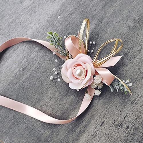 Ansteckblume fürs Handgelenk, Ansteckblumen for die Hochzeit, Ansteckblume und Boutonniere-Set, Ansteckblume fürs Handgelenk, Braut, Handgelenk, Blume, Rose, handgefertigte Accessoires, Hochzeitsgesch von WchsTUmpxN