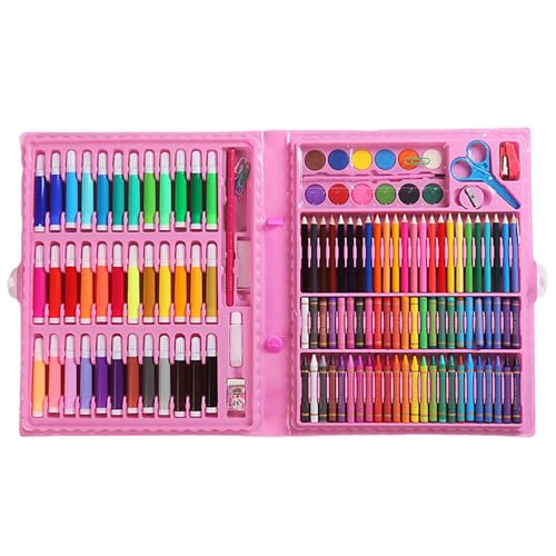 Kunst-Malstift-Set für Kinder | 150-Malset | Pinselspitzen-Marker-Set | Lebendiges Farbstift- und Marker-Set | Vielseitiges Mal- und Skizzierzubehör für Kinder zu Hause, in der Schule oder auf Reisen von Wcybym