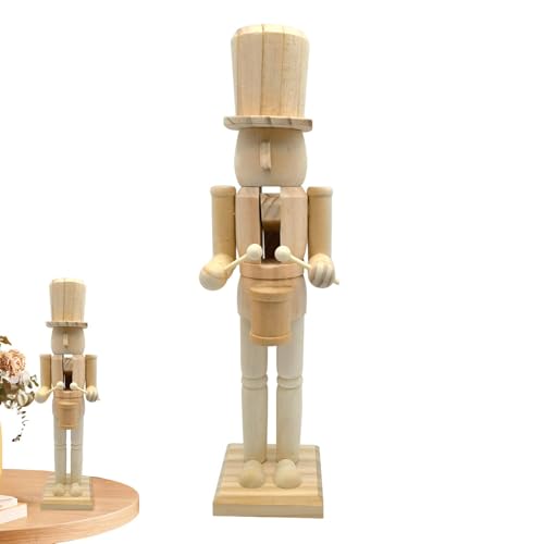 Unlackierte Nussknacker-Figuren aus Holz, Nussknacker-Bastelsets, 38,1 cm, blanko, Nussknacker-Puppen zum Bemalen, vielseitige Nussknacker-Dekorationen für Bastelpartys und Einweihungsgeschenk von Wcybym