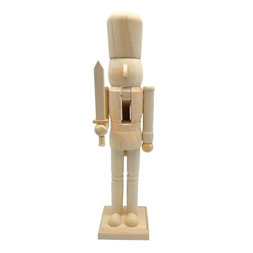 Unlackierte Nussknacker-Figuren aus Holz, Nussknacker-Bastelsets, 38,1 cm, blanko, Nussknacker-Puppen zum Bemalen, vielseitige Nussknacker-Dekorationen für Bastelpartys und Einweihungsgeschenk von Wcybym