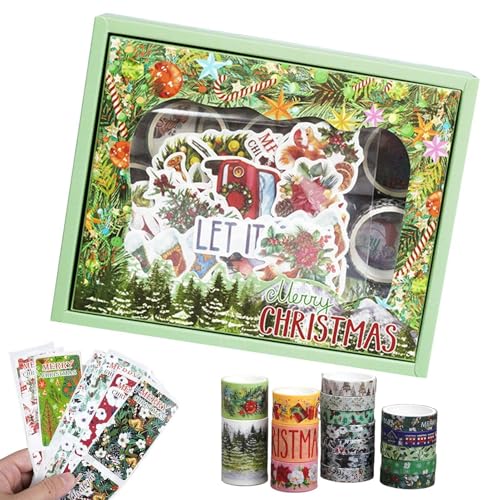 Weihnachtsaufkleber | Humorvolles Urlaubsaufkleber-Set | Umschlagaufkleberrolle mit Wintermotiv | Scrapbook-Weihnachtsetikettenaufkleber | Vielseitige Weihnachtsaufkleber zum Basteln und zur Weihnacht von Wcybym