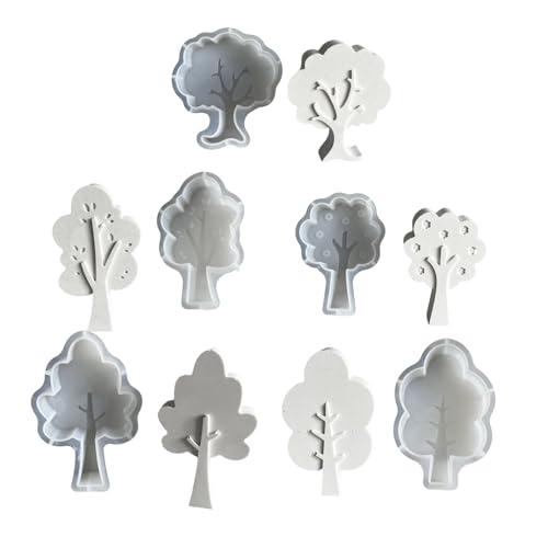 Wdbild Epoxidharz Silikonform, 5er-Set Silikon-Kerzenformen für vielseitige Silikon-Baumformen für Kerzen, Seifen, Gips, Bastelprojekte Wdbild Epoxidharz Silikonform, 5er-Set Silikon-Kerzenformen für vielseitige Silikon-Baumformen für Kerzen, Seifen, Gips, Bastelprojekte von Wdbild