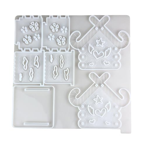 Wdbild Epoxidharz Silikonform, Modisches Haus, stabiles Silikon-Schlüsselanhänger-Form-Set, Bastelbedarf, Epoxidharz, Buchstaben-Anhänger zum Personalisieren von Schmuck Wdbild Epoxidharz Silikonform, Modisches Haus, stabiles Silikon-Schlüsselanhänger-Form-Set, Bastelbedarf, Epoxidharz, Buchstaben-Anhänger zum Personalisieren von Schmuck von Wdbild