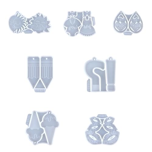 Wdbild Epoxidharz Silikonform, Silikonformen-Set zur Schmuckherstellung, vielseitige Ohrring-Anhänger-Harzform mit verschiedenen Formen für Bastelbegeisterte Wdbild Epoxidharz Silikonform, Silikonformen-Set zur Schmuckherstellung, vielseitige Ohrring-Anhänger-Harzform mit verschiedenen Formen für Bastelbegeisterte von Wdbild