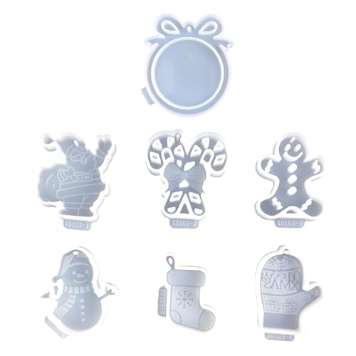 Wdbild Epoxidharz Silikonform, Weihnachts-Silikonformen, robust, 7er-Set, Wanddekorationen, Bastelbedarf für Feste, Heimaccessoires, den täglichen Gebrauch Wdbild Epoxidharz Silikonform, Weihnachts-Silikonformen, robust, 7er-Set, Wanddekorationen, Bastelbedarf für Feste, Heimaccessoires, den täglichen Gebrauch von Wdbild