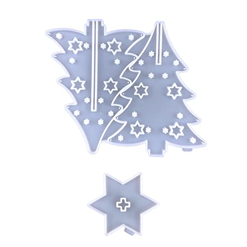 Wdbild Epoxidharz Silikonform, Weihnachtsbaum-Harzformen-Set, Baum-Silikon-Epoxidharz-Gussformen für Handwerk, Tischdekoration, Heimdekoration Wdbild Epoxidharz Silikonform, Weihnachtsbaum-Harzformen-Set, Baum-Silikon-Epoxidharz-Gussformen für Handwerk, Tischdekoration, Heimdekoration von Wdbild