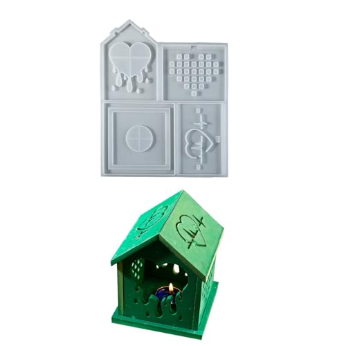 Wdbild Kerzenform Silikon, Modisches Haus, stabiles Silikon-Schlüsselanhänger-Form-Set, Bastelbedarf, Epoxidharz, Buchstaben-Anhänger zum Personalisieren von Schmuck Wdbild Kerzenform Silikon, Modisches Haus, stabiles Silikon-Schlüsselanhänger-Form-Set, Bastelbedarf, Epoxidharz, Buchstaben-Anhänger zum Personalisieren von Schmuck von Wdbild