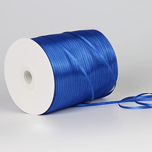 3mm Blau Satinband,Blau Schleifenband Dekoration Stoffbänder Bänder Geschenkband Breit Stoffband für Hochzeit -1 Rollen X 790m von We Moment Zone