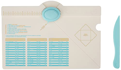 We R Memory Keepers RAYHER HOBBY 57984000 Envelope Punch Board, We R Memory Keepers, Stanz- und Falzbrett für Umschläge aus Papier, Kuverts, in vielen verschiedenen Größen, Beige von We R Memory Keepers