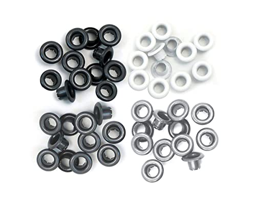 We R Memory Keepers 18676008 - Crop-A-Dile - Eyelets, 4 Farbtöne à 15 Stück, grau von We R Memory Keepers