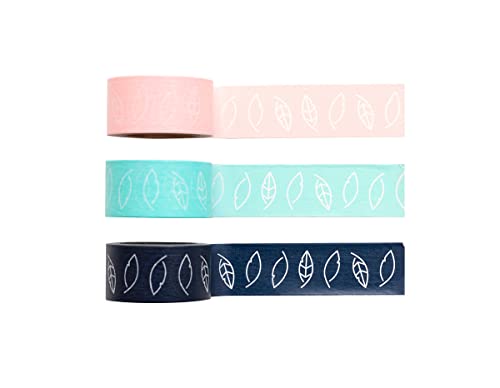 We R Memory Keepers 660650 Foil Quill Fixierklebeband, Klebeband, Set mit 3 Rollen Starkes Washi Tape zum Sicheren Fixieren von Kunst-und Bastelprojekten, Washipapier, Mehrfarbig, 5,5 m von We R Memory Keepers