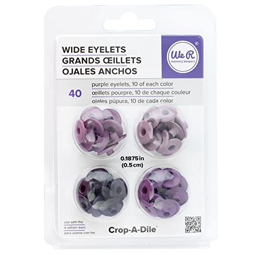 We R Memory Keepers Eyelets Wide Purple, OSFA von We R Memory Keepers