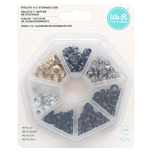 We R Memory Keepers Metallic We R Eyelets 140/Pkg-Metallic W/Storage Case, Metallisch, 100, silberfarben von We R Memory Keepers