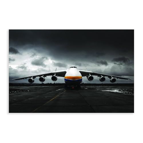 Antonov An-225 Mriya Leinwand-Poster, Wandkunst, Dekordruck, Bild, Gemälde für Wohnzimmer, Schlafzimmer, Dekoration, ungerahmt, 30 x 45 cm von WeBert