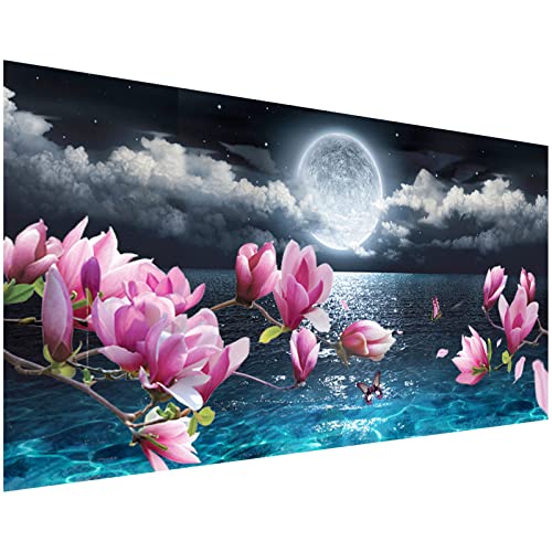 WeJimifa Diamond Painting, 5D Diamant Bilder, Erwachsene Groß Mond für Wohnzimmer Schlafzimmer Wand Dekoration (40 x 70 cm) von WeJimifa