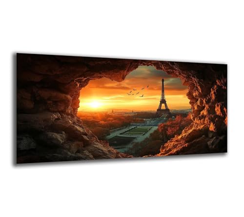 Malen Nach Zahlen Erwachsene Paris Klein Malen Nach Zahlen 90X45cm, Landschaft Bastelset Erwachsene Frauen, Farbiges Leinwand Acrylfarben DIY Ölgemälde Set Dekoration Geschenke für Fraue/Männer-z480 von Weaejoan