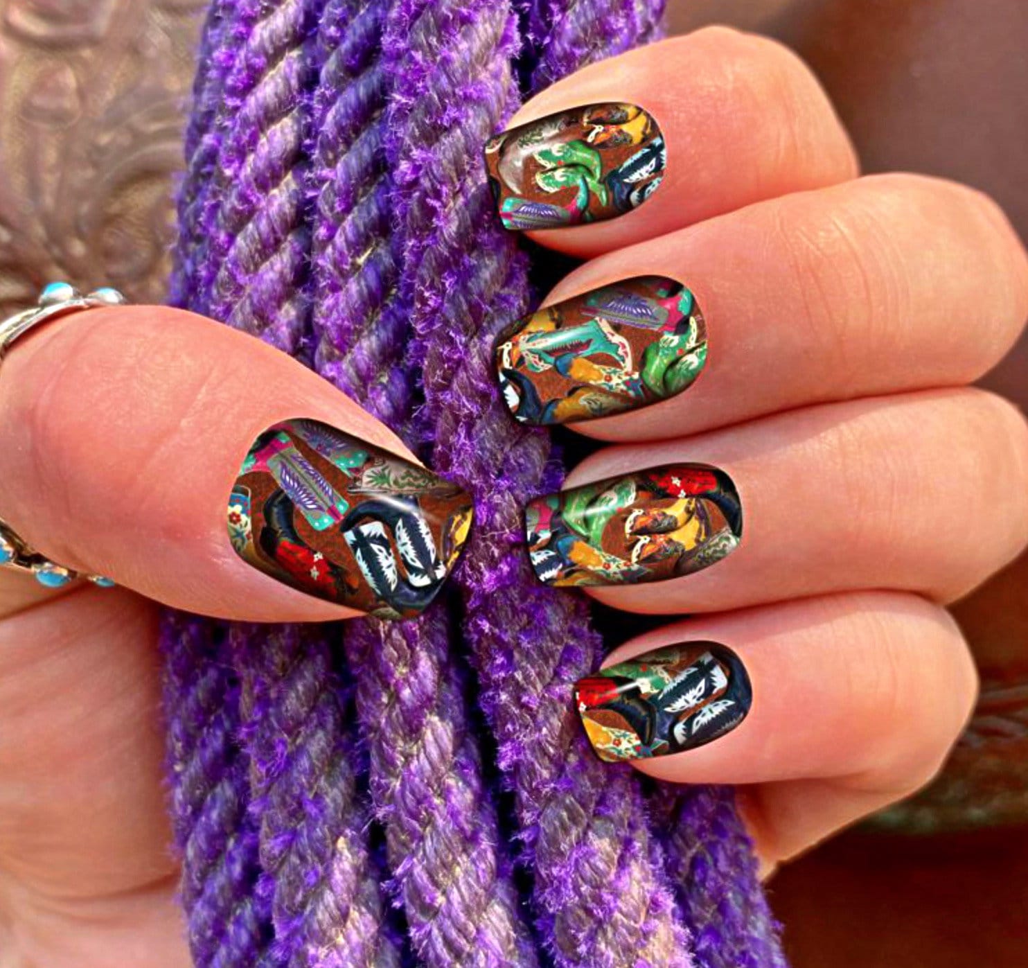 Rodeo Nacht Echte Nagellack Western Nagel Wraps, Neu Für Weathered Soul, Langlebige Sticker, Einfache Applikation von WeatheredSoulJewelry