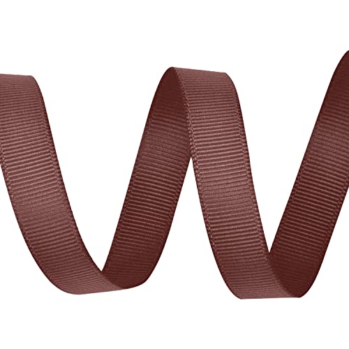 Ripsband, 10 mm x 10 m, Braun (870) von WedDecor