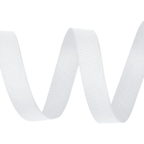 Ripsband 029, 15 mm x 10 m, Weiß von WedDecor