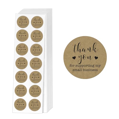 WedDecor 100 Stück Thank You for Supporting My Small Business Aufkleber Etiketten Selbstklebend Umschlag Versiegelungspapier Aufkleber zum Backen Verpackung, dekorative Geschenke, Verpackungsbedarf von WedDecor