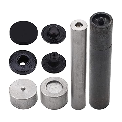 WedDecor 10mm Snap Verbindungen 4 Teile S Feder Druckknöpfe mit Legierung Kappe Nahtfreies Knöpfe für Lederhandwerk, Jacken, Hemden, Jeans Stoff Reparatur DIY Projekte von WedDecor